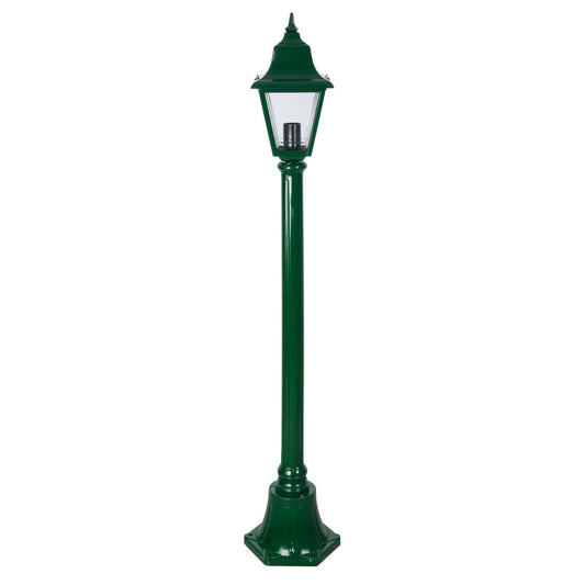 GT-234 Paris Single Head Short Post Light - Powder Coated Finish / B22 - Green