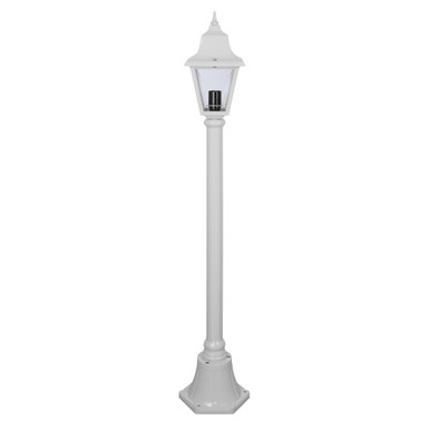GT-234 Paris Single Head Short Post Light - Powder Coated Finish / B22 - White