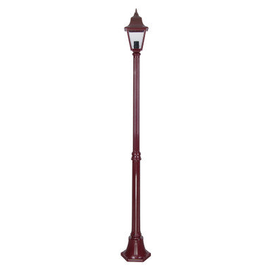 GT-236 Paris Single Head Medium Post Light - Powder Coated Finish / B22 - Burgundy
