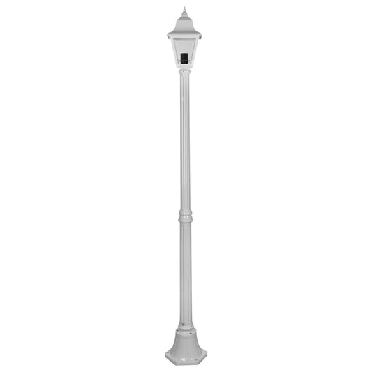 GT-236 Paris Single Head Medium Post Light - Powder Coated Finish / B22 - White