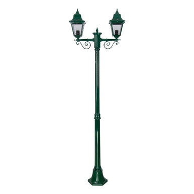 GT-237 Paris Twin Head Medium Post Light - Powder Coated Finish / B22 - Green