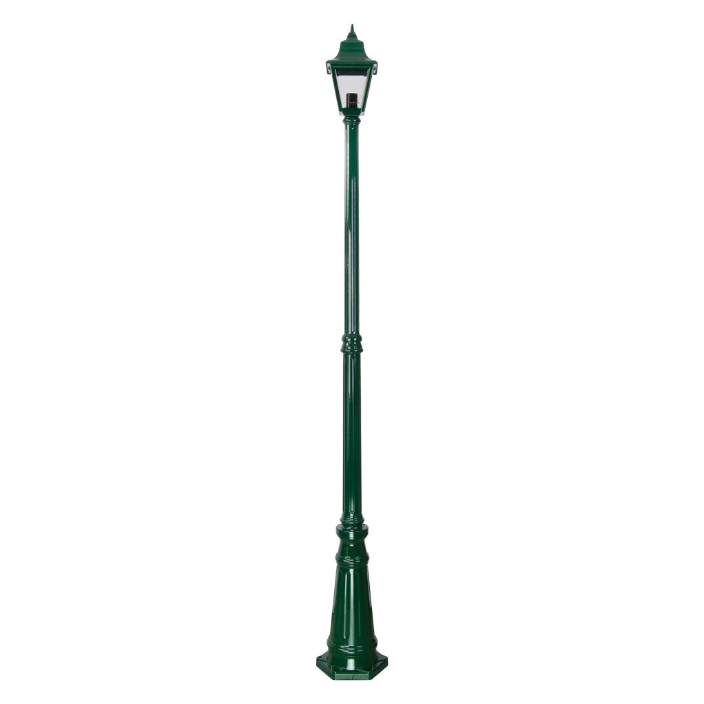 GT-238 Paris Single Head Tall Post Light - Powder Coated Finish / B22 - Green