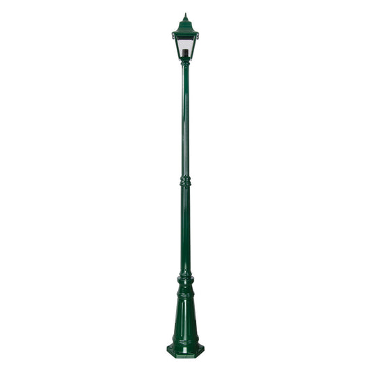 GT-238 Paris Single Head Tall Post Light - Powder Coated Finish / B22 - Green