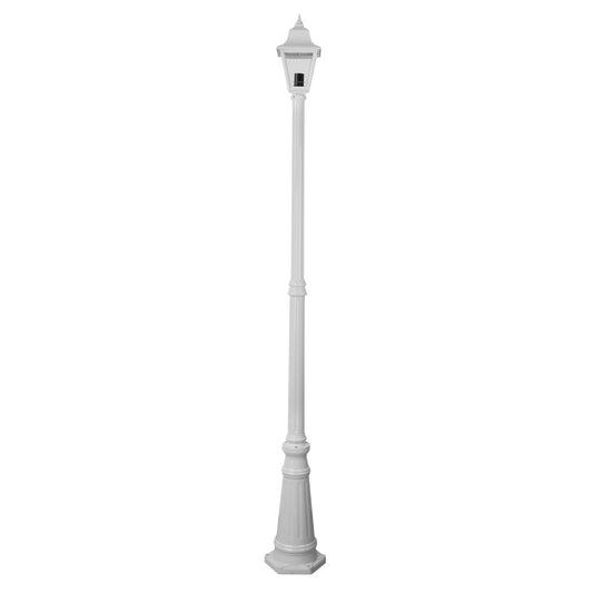 GT-238 Paris Single Head Tall Post Light - Powder Coated Finish / B22 - White