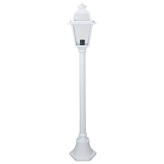 GT-274 Avignon Single Head Short Post Light - Powder Coated Finish / B22 - White