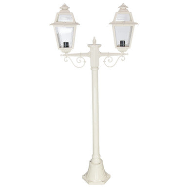 GT-275 Avignon Twin Head Short Post Light - Powder Coated Finish / B22 - Beige