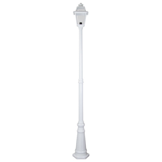 GT-278 Avignon Single Head Tall Post Light - Powder Coated Finish / B22 - White