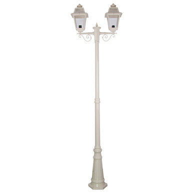 GT-280 Avignon Twin Head Tall Post Light - Powder Coated Finish / B22 - Beige