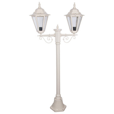GT-425 Turin Twin Head Short Post Light - Powder Coated Finish / B22 - Beige