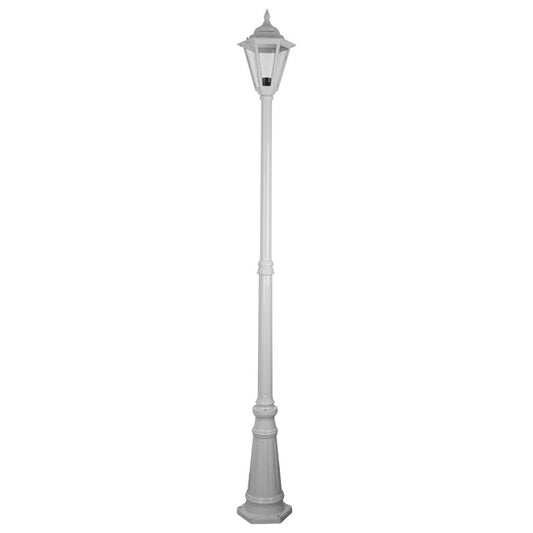 GT-428 Turin Single Head Tall Post Light - Powder Coated Finish / B22 - White