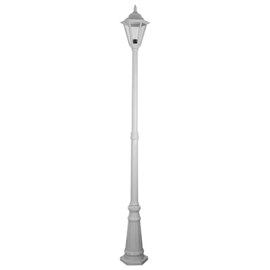 GT-428 Turin Single Head Tall Post Light - Powder Coated Finish / B22 - White