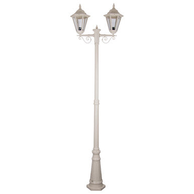 GT-430 Turin Twin Head Tall Post Light - Powder Coated Finish / B22 - Beige