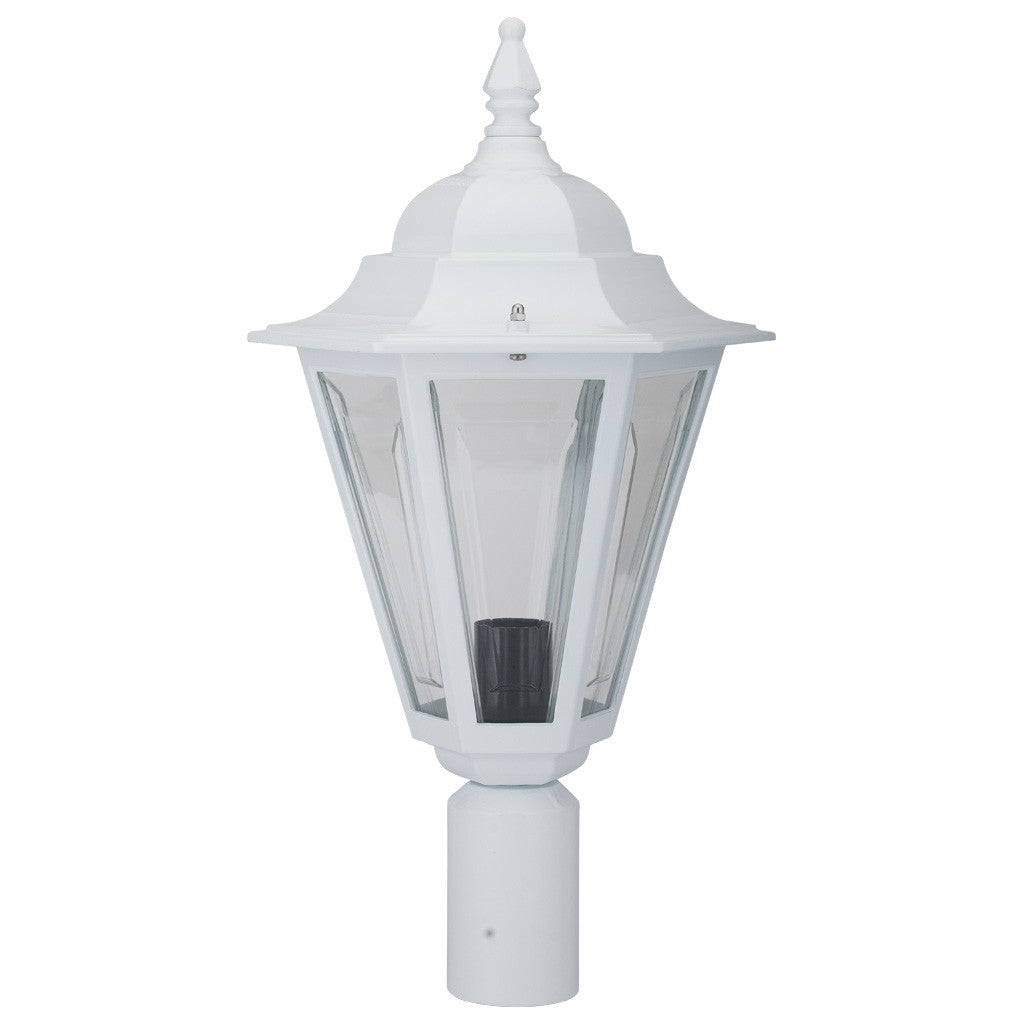 GT-439 Turin Post Top - Powder Coated Finish / B22 - White