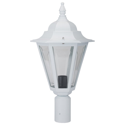 GT-439 Turin Post Top - Powder Coated Finish / B22 - White