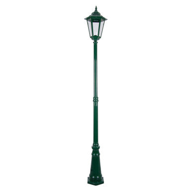 GT-488 Turin Large Single Head Tall Post Light - Powder Coated Finish / B22 - Green