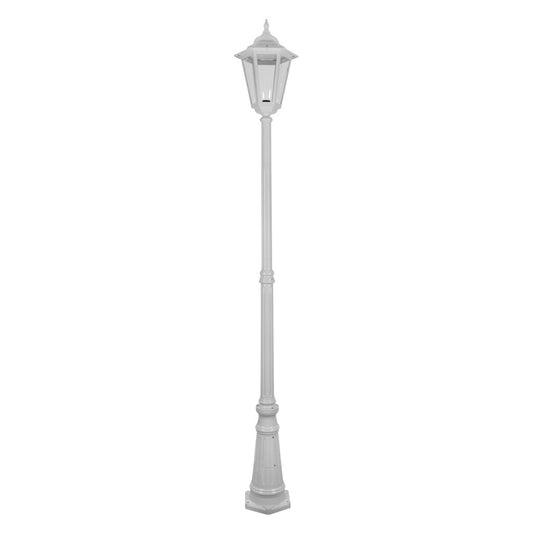 GT-488 Turin Large Single Head Tall Post Light - Powder Coated Finish / B22 - White