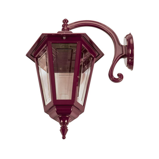 TURIN-LARGE WALL BRACKET C-ARM DOWN B22 - Burgundy