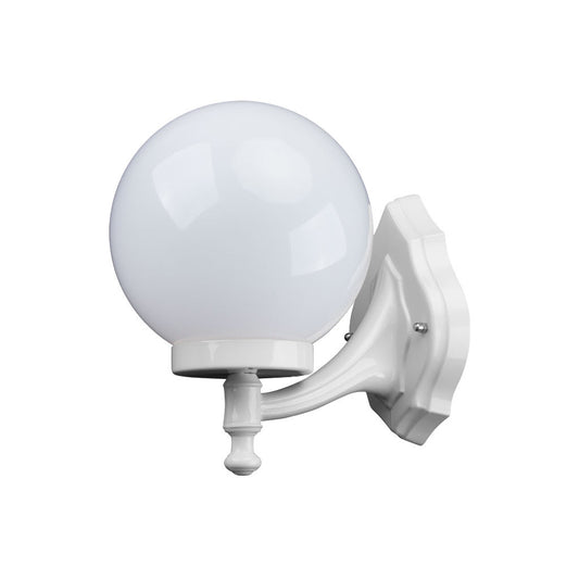 GT-502 Siena 20cm Sphere Wall Bracket - Powder Coated Finish / E27 - White