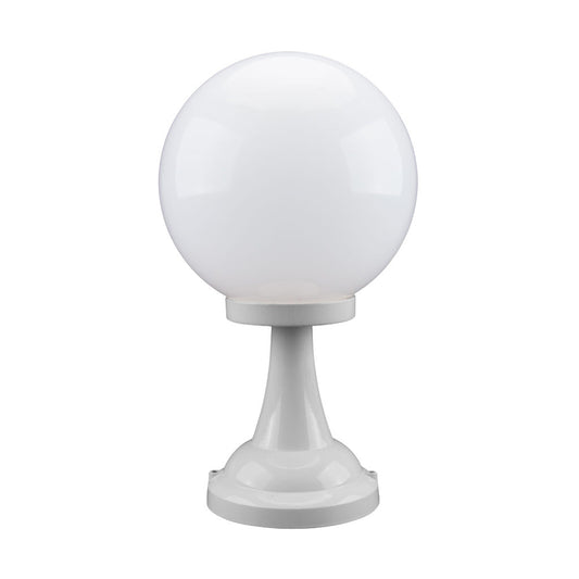 GT-503 Siena 25cm Sphere Pillar Mount - Powder Coated Finish / E27 - White