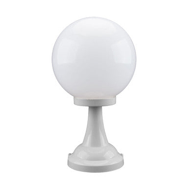 GT-503 Siena 25cm Sphere Pillar Mount - Powder Coated Finish / E27 - White
