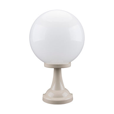 GT-504 Siena 30cm Sphere Pillar Mount - Powder Coated Finish / E27 - Beige