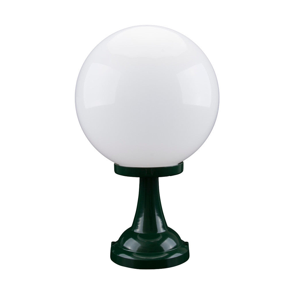 GT-504 Siena 30cm Sphere Pillar Mount - Powder Coated Finish / E27 - Green
