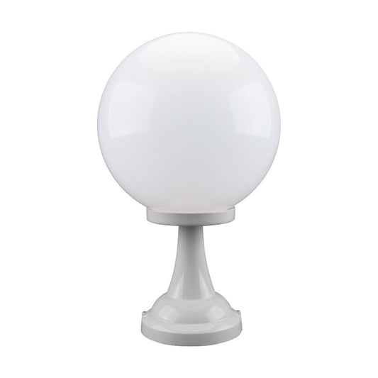 GT-504 Siena 30cm Sphere Pillar Mount - Powder Coated Finish / E27 - White