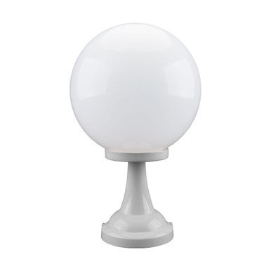 GT-504 Siena 30cm Sphere Pillar Mount - Powder Coated Finish / E27 - White