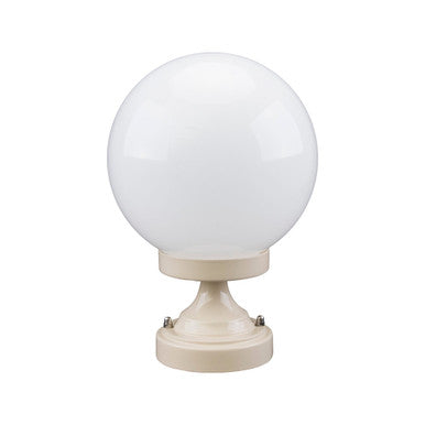 GT-530 Siena 20cm Sphere CTC Pillar Mount - Powder Coated Finish / E27 - Beige