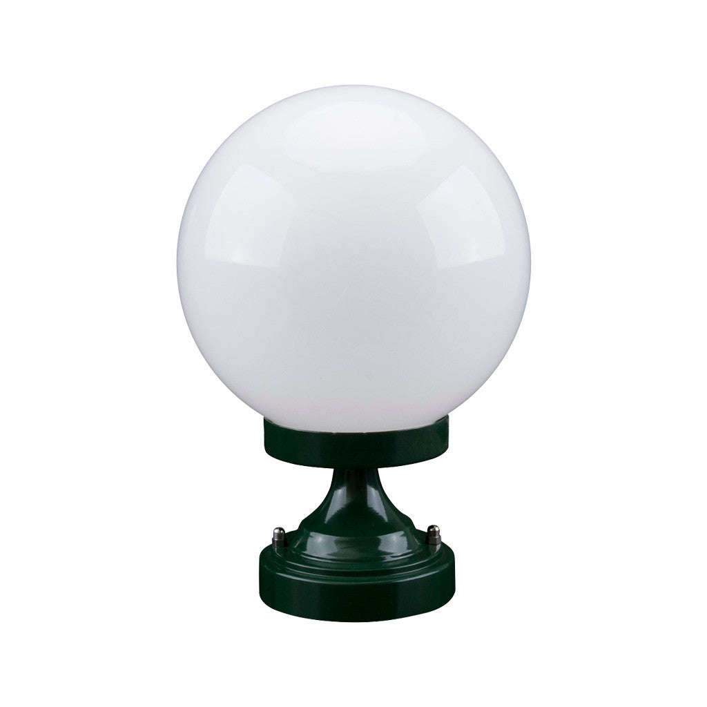 GT-530 Siena 20cm Sphere CTC Pillar Mount - Powder Coated Finish / E27 - Green