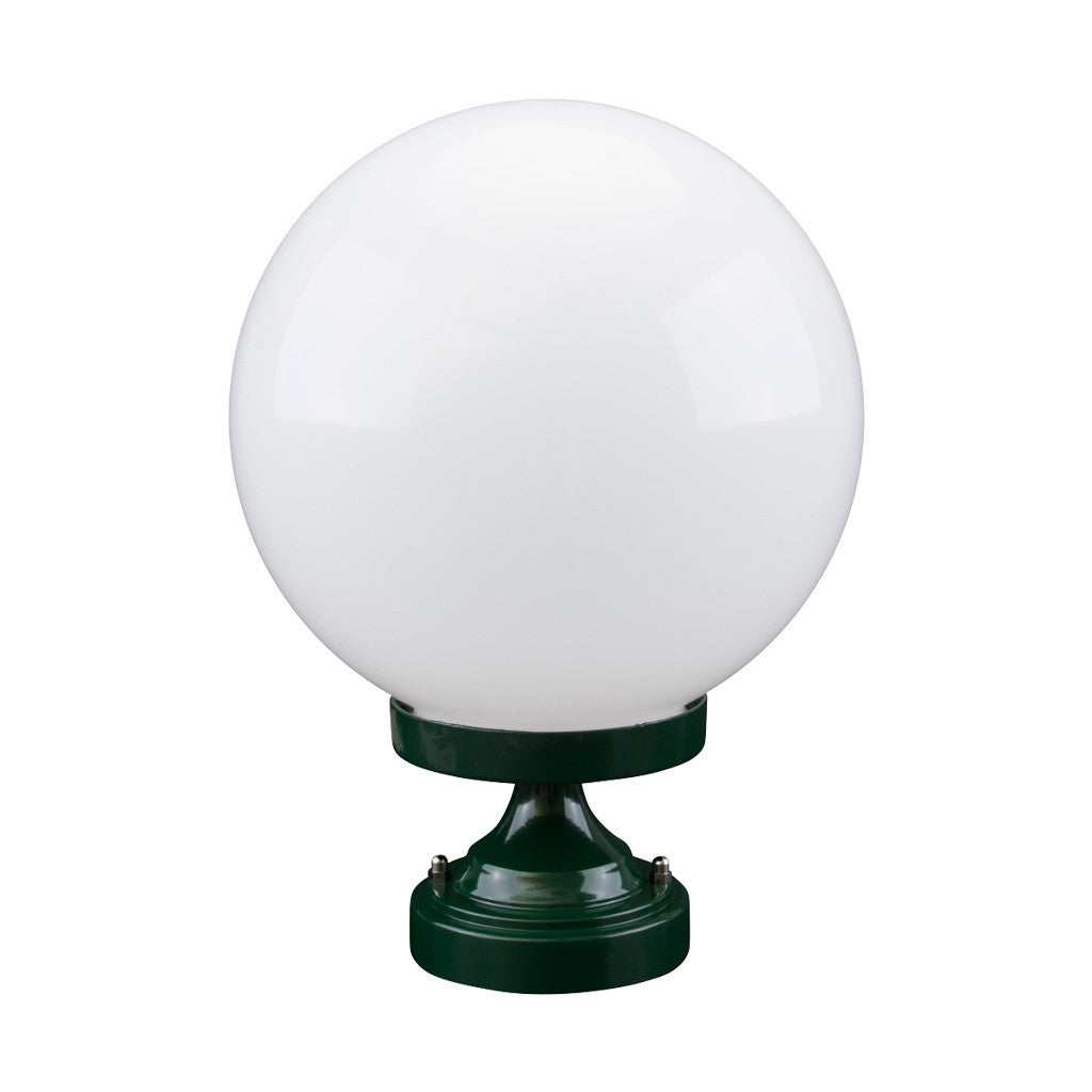 GT-531 Siena 25cm Sphere CTC Pillar Mount - Powder Coated Finish / E27 - Green