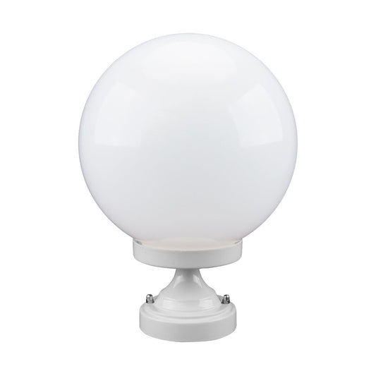 GT-531 Siena 25cm Sphere CTC Pillar Mount - Powder Coated Finish / E27 - White
