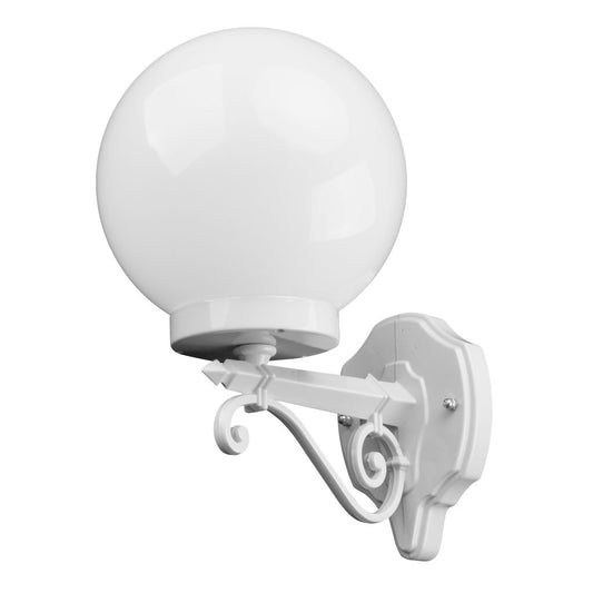 GT-544 Siena 20cm Sphere Wall Light - Powder Coated Finish / E27 - White
