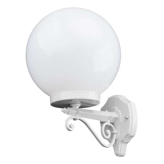 GT-545 Siena 25cm Sphere Wall Light - Powder Coated Finish / E27 - White