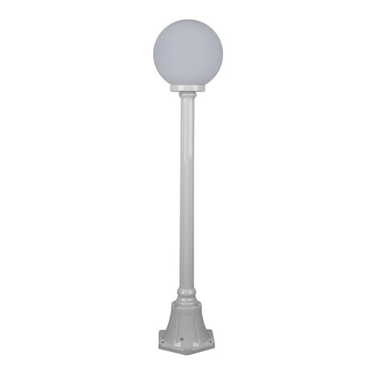 GT-553 Siena 25cm Sphere Short Post - Powder Coated Finish / E27 - White