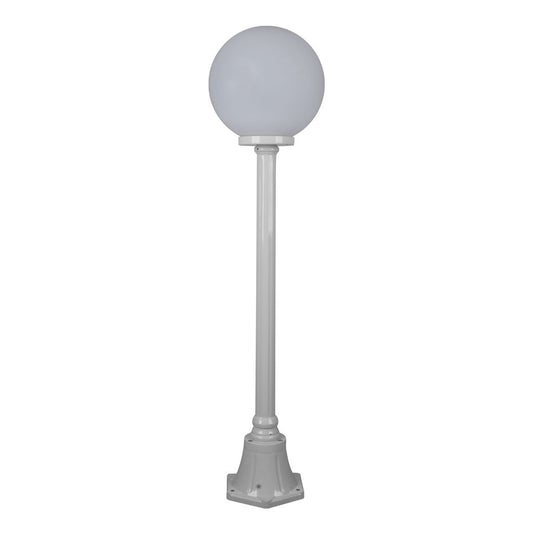 GT-554 Siena 30cm Sphere Short Post - Powder Coated Finish / E27 - White