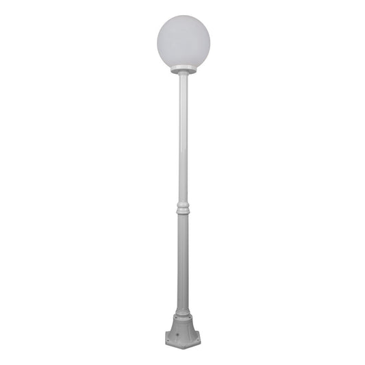 GT-556 Siena 30cm Sphere Medium Post - Powder Coated Finish / E27 - White