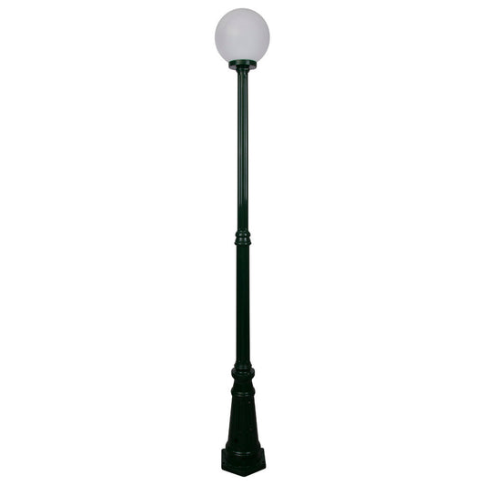 GT-557 Siena 25cm Sphere Tall Post - Powder Coated Finish / E27 - Green