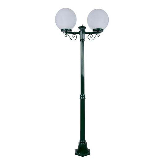 GT-570 Siena Twin 30cm Spheres Medium Post - Powder Coated Finish / E27 - Green