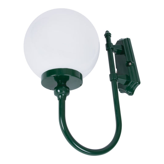 GT-600 Lisbon 25cm Sphere Wall Light - Powder Coated Finish / E27 - Green