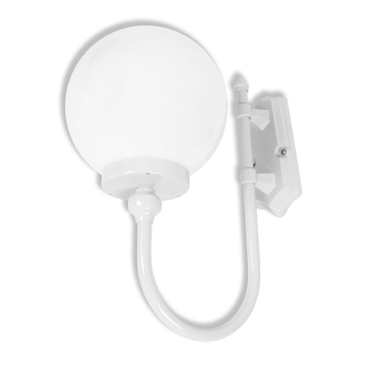 GT-600 Lisbon 25cm Sphere Wall Light - Powder Coated Finish / E27 - White