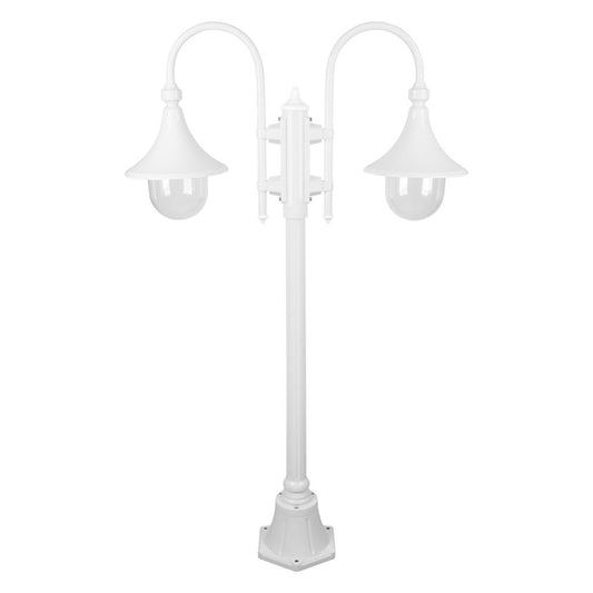 GT-657 Monaco Twin Head Short Post - Powder Coated Finish / E27 - White