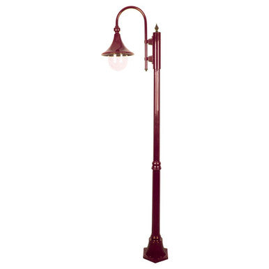 GT-658 Monaco Single Head Medium Post - Powder Coated Finish / E27 - Burgundy