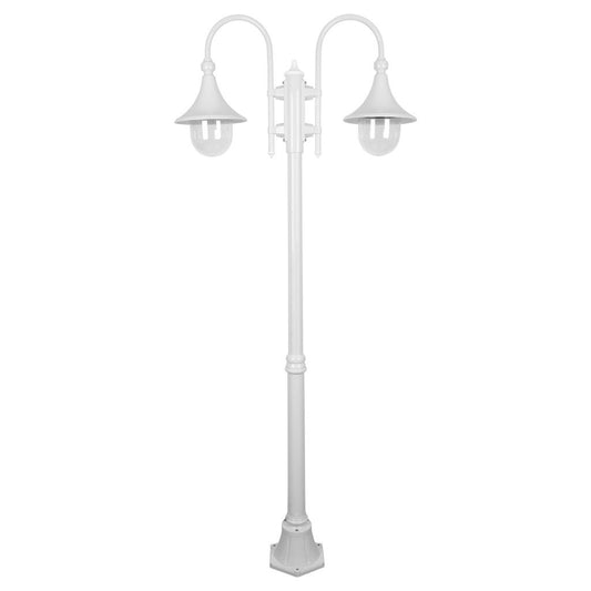 GT-659 Monaco Twin Head Medium Post - Powder Coated Finish / E27 - White