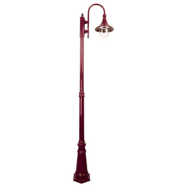 GT-660 Monaco Single Head Tall Post - Powder Coated Finish / E27 - Burgundy