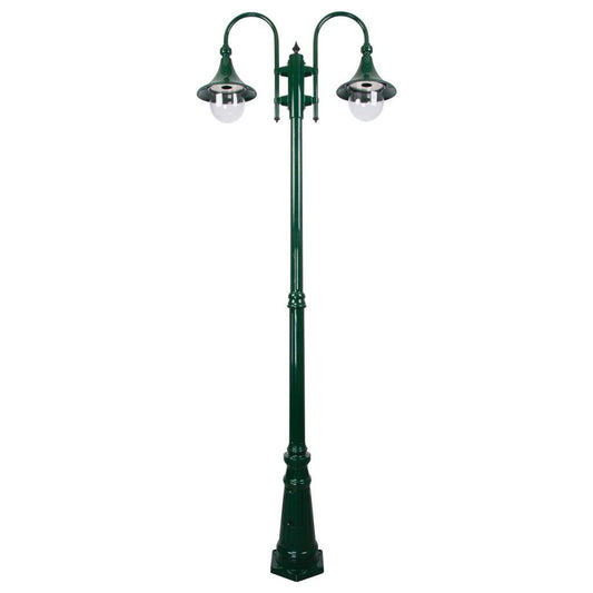 GT-662 Monaco Twin Head Tall Post - Powder Coated Finish / E27 - Green