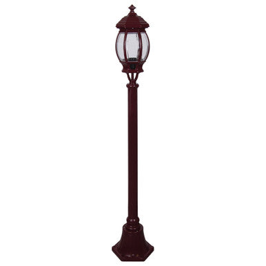 GT-674 Vienna Single Head Short Post Light - Powder Coated Finish / B22 - Burgundy