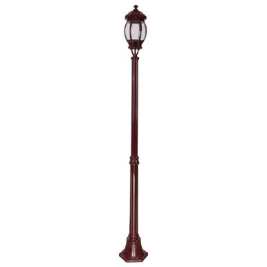 GT-676 Vienna Single Head Medium Post Light - Powder Coated Finish / B22 - Burgundy