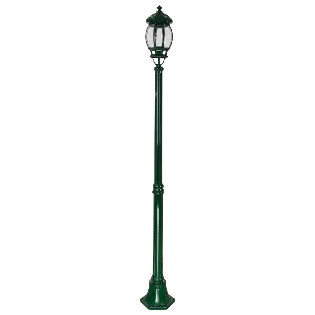 GT-676 Vienna Single Head Medium Post Light - Powder Coated Finish / B22 - Green