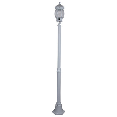 GT-676 Vienna Single Head Medium Post Light - Powder Coated Finish / B22 - White